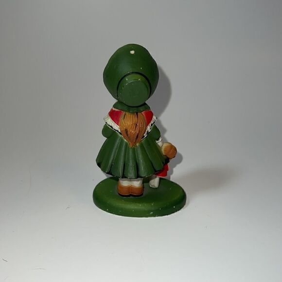 Vintage Antique Little Girl Holding Doll in Bonnet Sweet Figure What-Not Cute - Picture 3 of 7